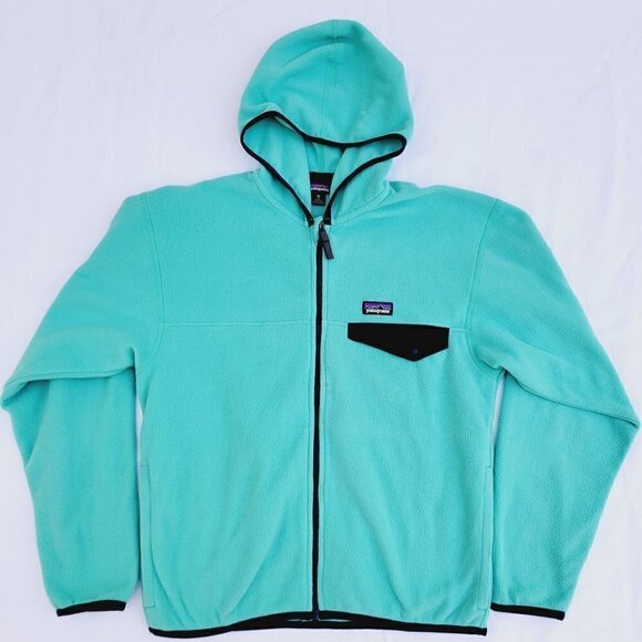 Patagonia Kids' Aqua Micro D Snap-T Fleece Jacket - XL (14)